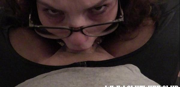  Spit and slaps for this submissive slut while she deepthroats my dick (sloppy and rough)